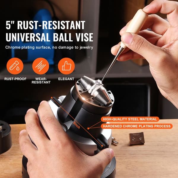 Kugleinstrument 12,7 cm - med 360° rotation - Smykke montering kit 35 stk.