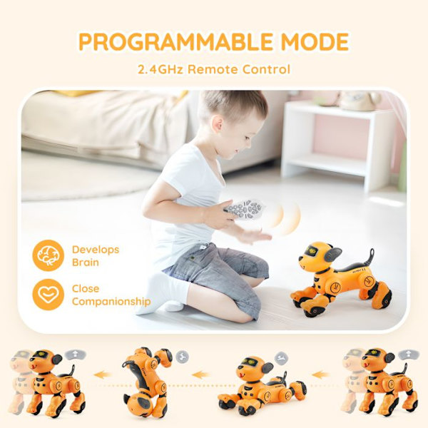 Hundleksak - DUOKU - BG1536 - Fjärrstyrd Robot - Interaktiv - Programmerbar
