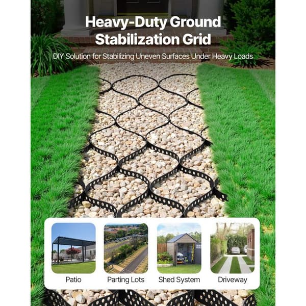 Grus stabilisator-Duoku-5,2x2,7 m-Geocelle stabiliseringsgitter-Dybde 5 cm-Stabil jordholdning