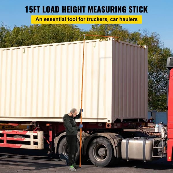 Højde måler - DUOKU - 15FT HØJDE STANG - Isolerende glasfiber - Justerbar 1,4–4,6 m - Sammenfoldelig med taske