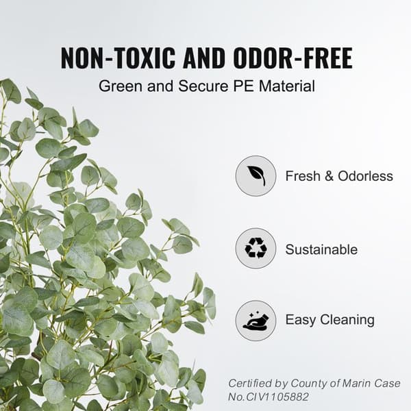Konstväxt - DUOKU - Eucalyptus - 1,8 m - Anti-tipp - Lättskött Grön