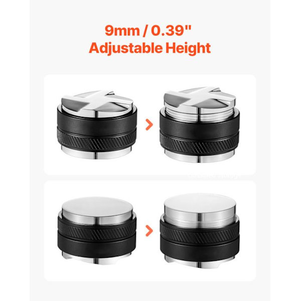 Kaffedispenser - DUOKU - 53 mm - Rustfrit stål 304 - 2 i 1 - Viftebase