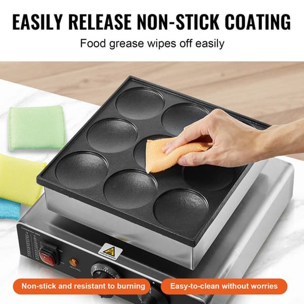 Pannkakslagg - DUOKU - PC-9 - 850 W - Rostfritt Stål Non-stick - 76 mm i Diameter pengar
