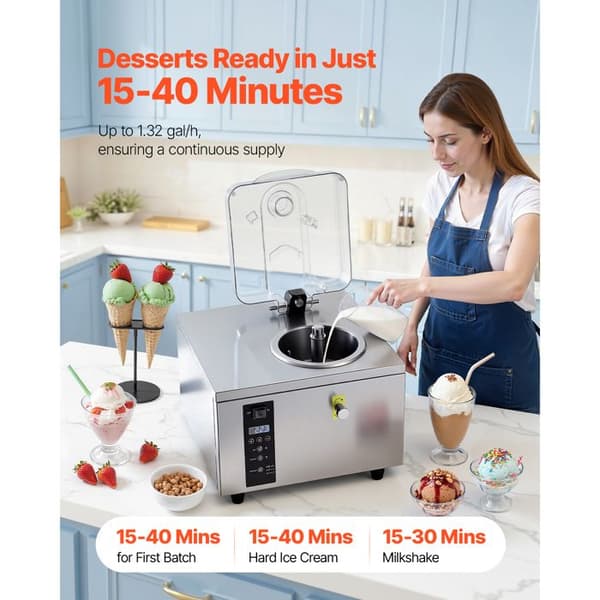 Sorbetti kone - DUOKU - BQ5K - 500 W - 2,8 L - 5 L/h