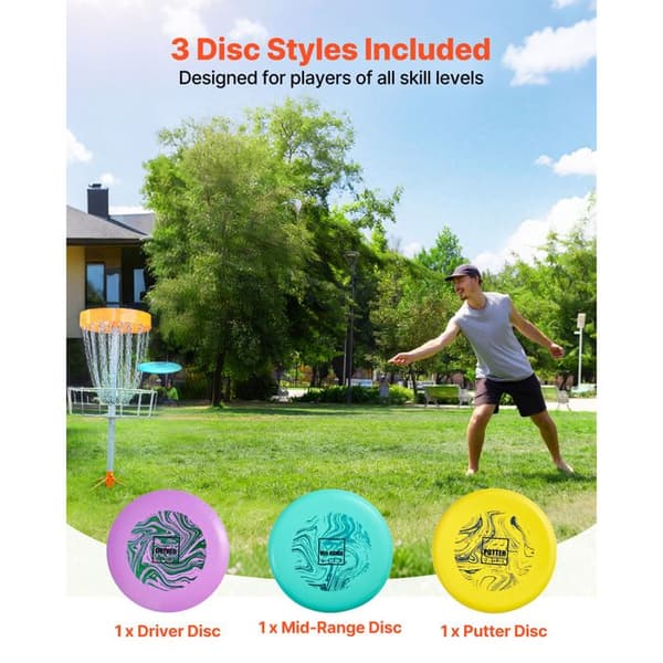 Disc Golf Sæt - DUOKU - Sæt med 3 Skiver - TPE - Let - Til Begyndere og Erfarne