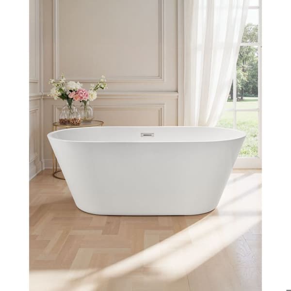 Fristående Badkar - DUOKU - D-9003 - Akryl - 150x75 cm - Kapacitet 230 L Vit