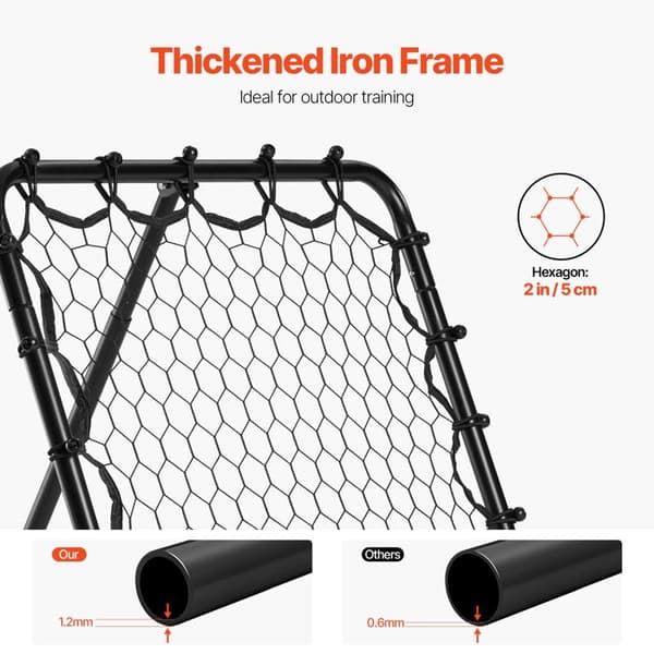 Rebound Net for Soccer-Duoku-34"x34"-Portable and Adjustable for All Ages-Improves Skills