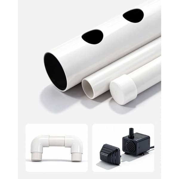 Hydroponisk Kulturkit NFT-Duoku-3 Niveauer med 108 Pladser - Design i PVC-U Lysbeskyttende Rør
