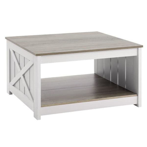 Coffeetable - DUOKU - KLLT-01 - 31,5 tum - Spånskiva - Grå och Vit Grå + Vit