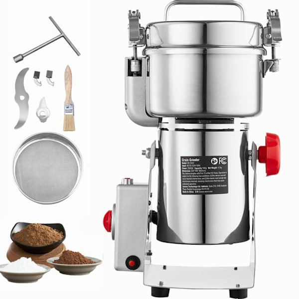 Mølle til Korn - DUOKU - HC-500Y - 2000 W - Rustfrit Stål - 500 g