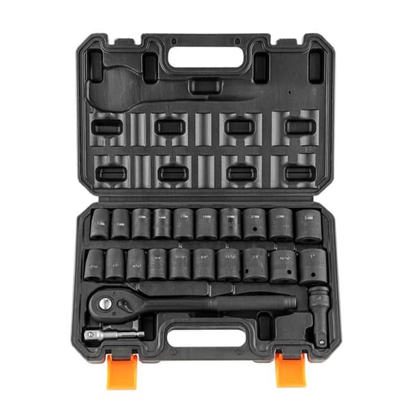 Støtteværktøjer-sæt-Duoku-1/2" 23 Stykker-SAE og Metrisk-6-point Cr-V legering stål til bilreparation