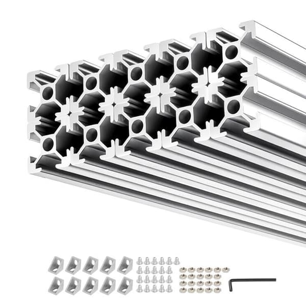 Ekstruderet Aluminium Profil 2020-Duoku-Sæt af 10 Anodiserede Stænger på 1000 mm, til 3D Printer Ramme, Møbler