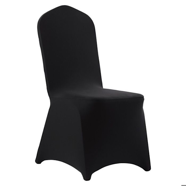 Stolöverdrag förlängningsbara - DUOKU - RD-100L-01 - Svart - Paket 100 - Polyester/Elastan - 51x45x95 cm Svart