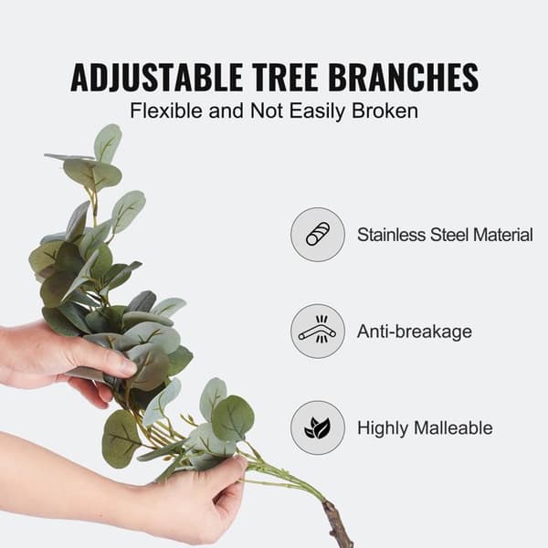 Konstväxt - DUOKU - Eucalyptus - 1,8 m - Anti-tipp - Lättskött Grön