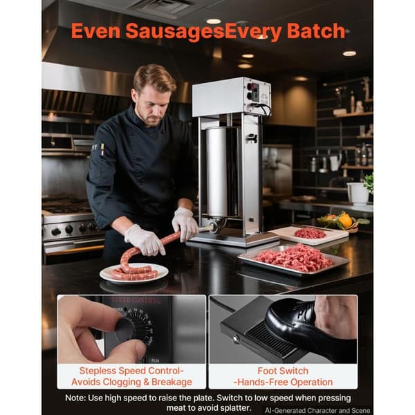 El-salami press - DUOKU - SYS-25L/E - 25 L - Rostfritt stål - Variabel hastighet