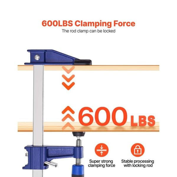 Set om 2 Låsbara Klemrar-Duoku-Käklängd 91,4 cm-Maximal Kapacitet 272 kg