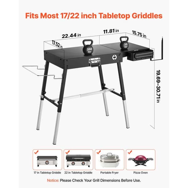Fällbord utomhus - DUOKU - ZDKJ003 - 87x45 cm - Kolfiberstål - Kap. 158 kg