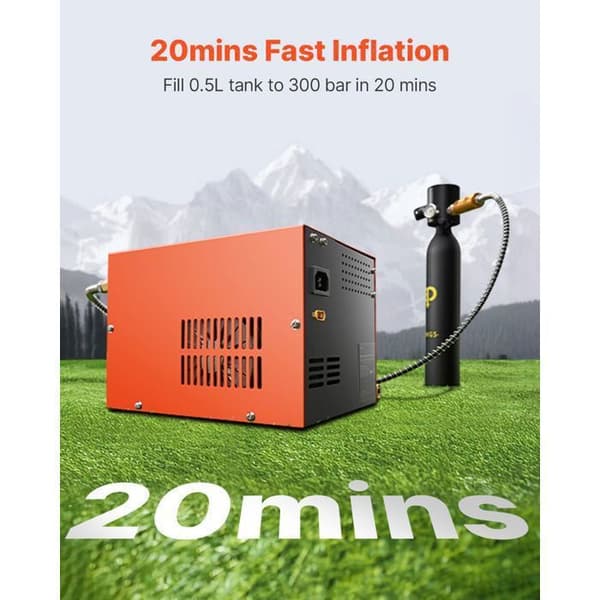 Luftkompressor - DUOKU - PCP-Duoku-300W - 30MPa - Portabel - Ventilationskøling