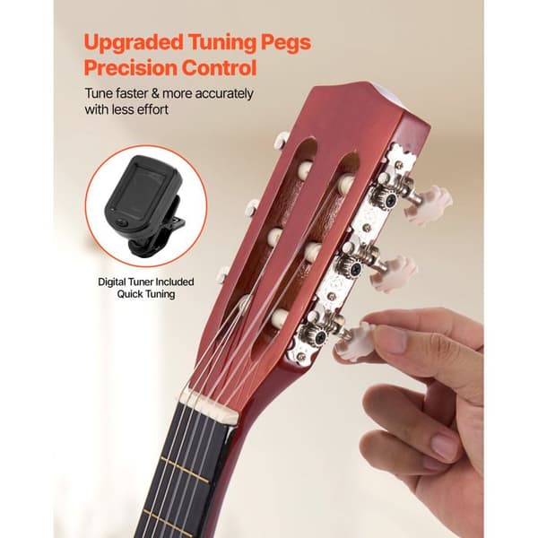 Klassisk Gitarr - DUOKU - M5126 - 78 cm - Komplett Set - Nylonsträngar Solstråle