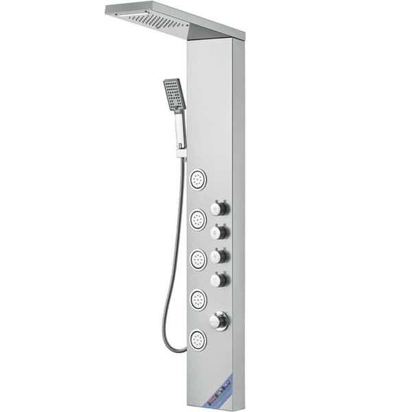 Duschpanel - DUOKU - 8015FL - Rostfritt Stål - 4 Läge - 5 Massagejets