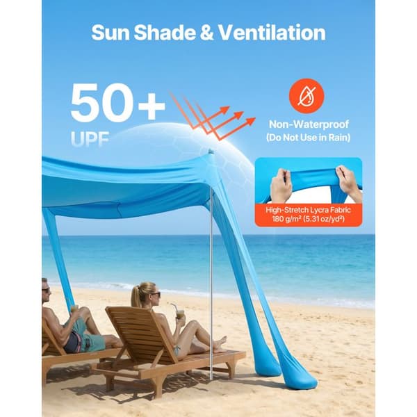 Strandtält - DUOKU - TM005 - 3x3x2 m - UPF50+ - Aluminiumstruktur