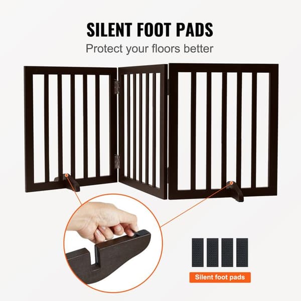 Sammenklappelig Barrier - DUOKU - 3 Paneler - 153 cm - 61 cm - Brun kastanj