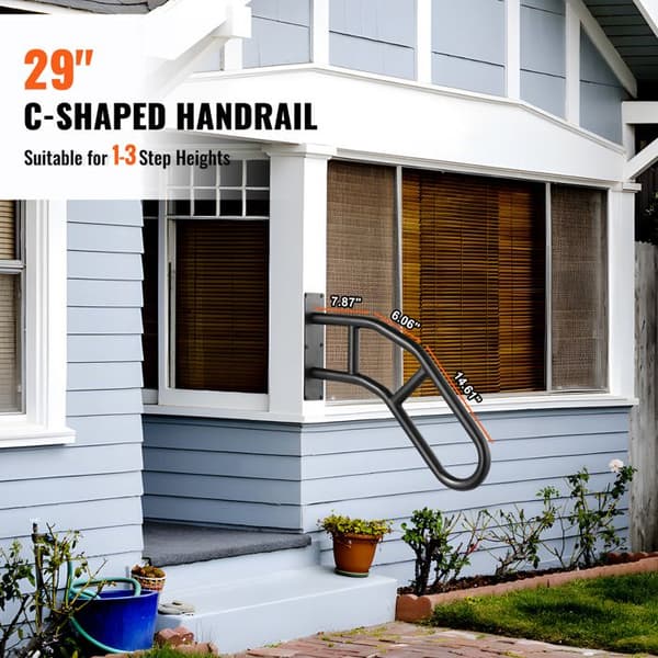 Rampes Murales - DUOKU - HR-03 - Sort Mat - 2 Stykker - Til 1 til 3 Trin