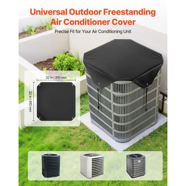 Fodral för Utomhusklimatanläggning-Duoku-81x81 cm-Polyester med PVC-foder-Regntålig