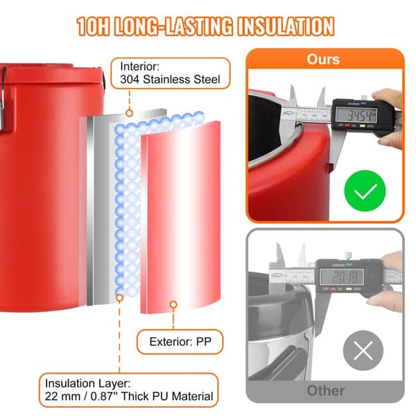 Isothermisk Drikkevare Dispenser - DUOKU - 7.6 L - Rustfrit Stål - Kran - Fødevarekvalitet