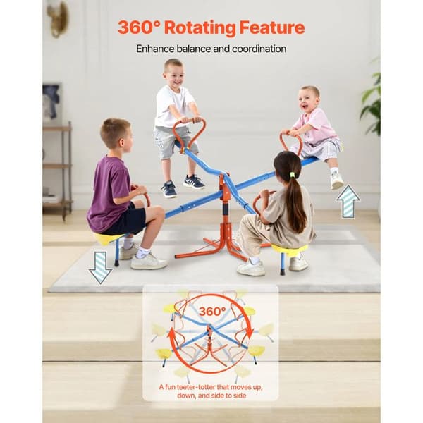 Gyngestativ - DUOKU - Model 84019A - Kapacitet 49,9 kg - Rotation 360° - 4 Pladser