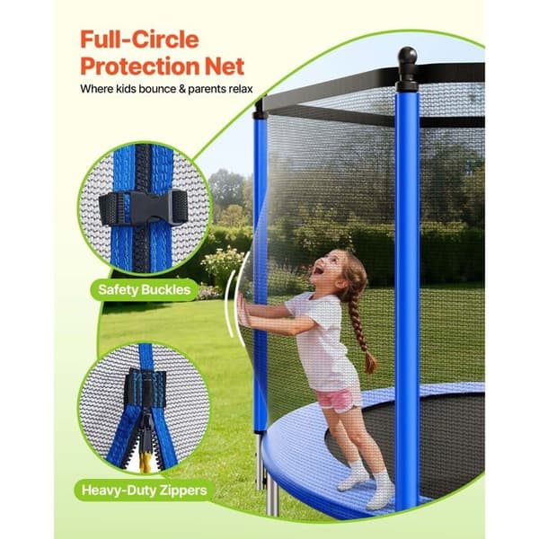 Trampolin - DUOKU - Rund 305 cm - Rustbestandig Stål - Sikkerhedsnet - 150 kg