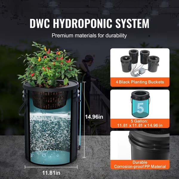 DWC Hydrokultur System-Duoku-Fremragende Hydroponisk Konfiguration med Overhead Dråbesystem