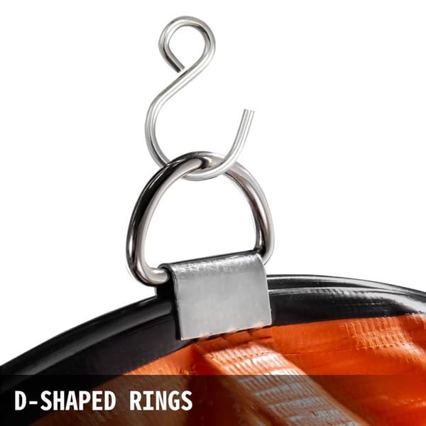 Fleksibel ventilatorledning - DUOKU - 16 ft (4,9 m) - Ø 300 mm - Holdbar PVC - Orange