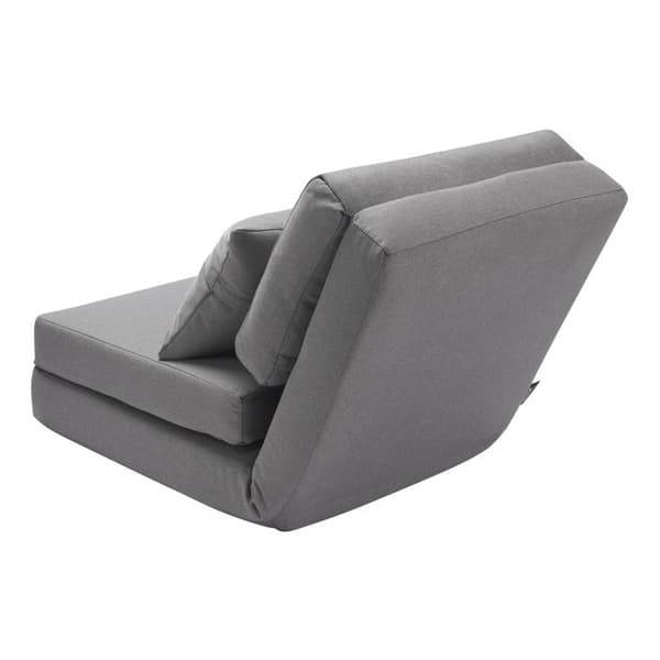 Foldbar Gulvstol - DUOKU - 5 Justerbare Positioner - Polstret Sovesofa - Grå Grå