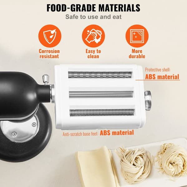 Pasta-Maskin-Duoku-för KitchenAid-Bladset-Rostfritt Stål 3 i 1