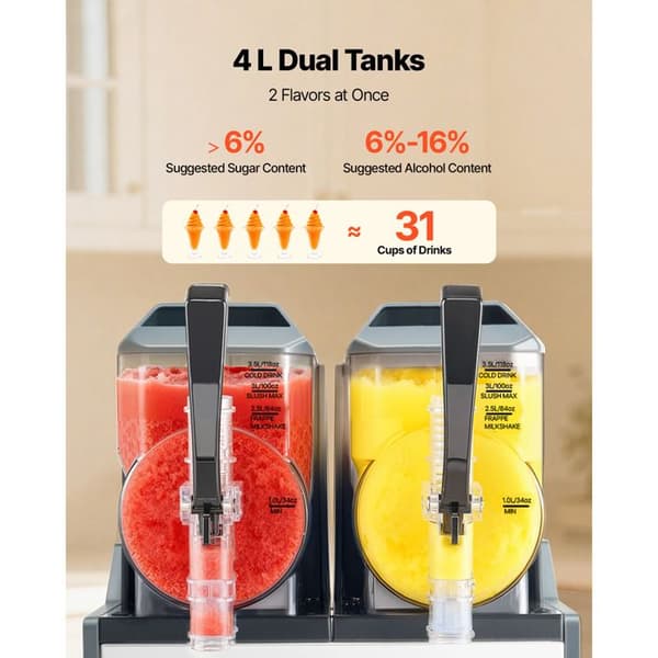 Jäätelökonsepti - DUOKU - X-80 - 2x4 L - 455 W - Itsepuhdistuva, 5 ohjelmaa