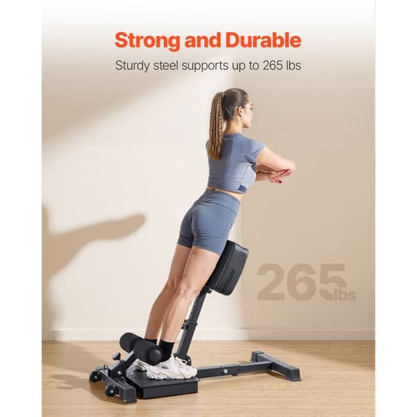 Træningsbænk - DUOKU - Sissy Squat - Sammenfoldelig - Multifunktionel - Sort - 120 kg Svart