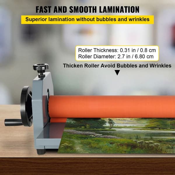 Manuell plastifieringsmaskin - DUOKU - LBS650 - Bredd 648 mm - Max tjocklek 35 mm - Silikonrulle 65 mm