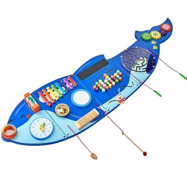 Väggmonterad Sensorisk Leksak - DUOKU - Späckhuggare - 12 Spel - 3-12 år - 60x15,4x2,1 tum
