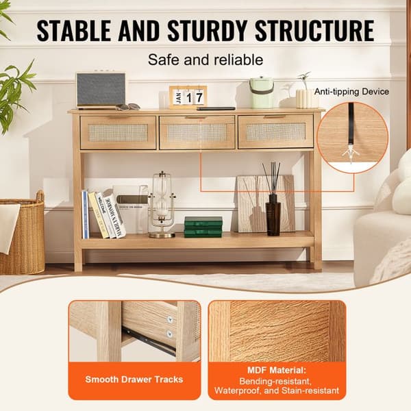 Entréebord - DUOKU - Model CSF-D24102 - 3 Skuffer - Skydedør - Moderne Design