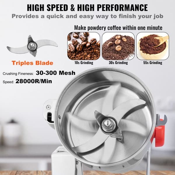 Kvarn - DUOKU - HC-500Y - 2000 W - Rostfritt Stål - 500 g
