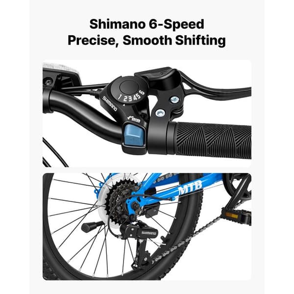 VTT 20 Tum, Terrängcykel för Tonåringar - Duoku - 6 Växlar, Semi-rigid, Lämplig för Stigar, Dubbel Bromssystem