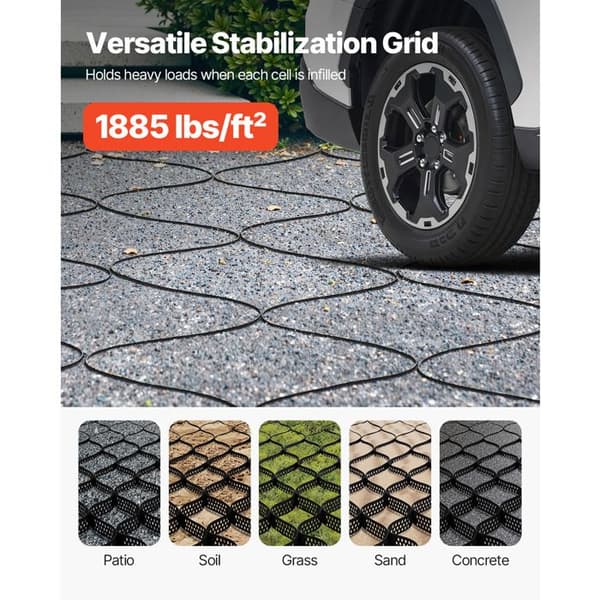 Gravestabiliser-Duoku-10 x 3 m-Geocellulärgaller-för markstabilisering-5 cm djup-Stabilt stöd
