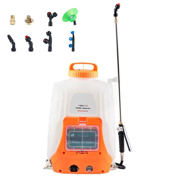 RYGGBÄR - DUOKU - 4 Gallon - Justerbart Tryck 0-90 PSI - Trädgårdsskötsel - Litiumjonbatteri