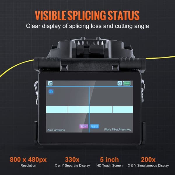 Fiber Optic Splicer 6 Motors-Duoku-Splicing 6 s and Heating 13 s-Touch Screen 5"