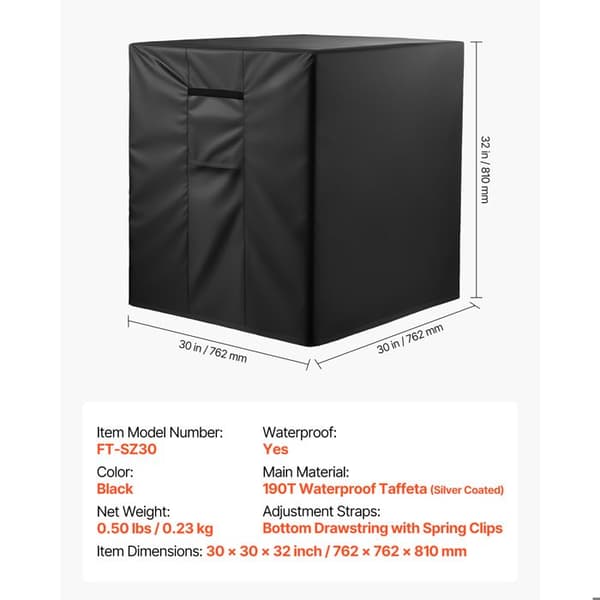 Beskyttelseshætte til Udendørs Airconditioner - Duoku - 76,2x76,2x81 cm - Trelags Vandtæt Polyesterstof