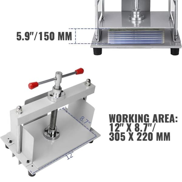 Manuaalinen sitomakone - DUOKU - 12 x 8,7 tuumaa - A4 - 3306 lbs - Teräs