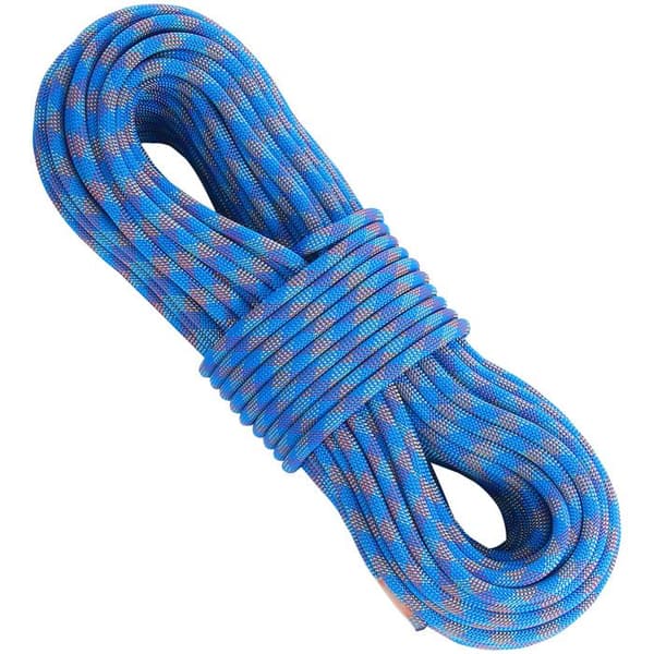 Corde til klatring Dynamique-Duoku- 10,2 mm, 70 m- Modstand 25 kN- Strækfiber med stålkarabinhager- Blå