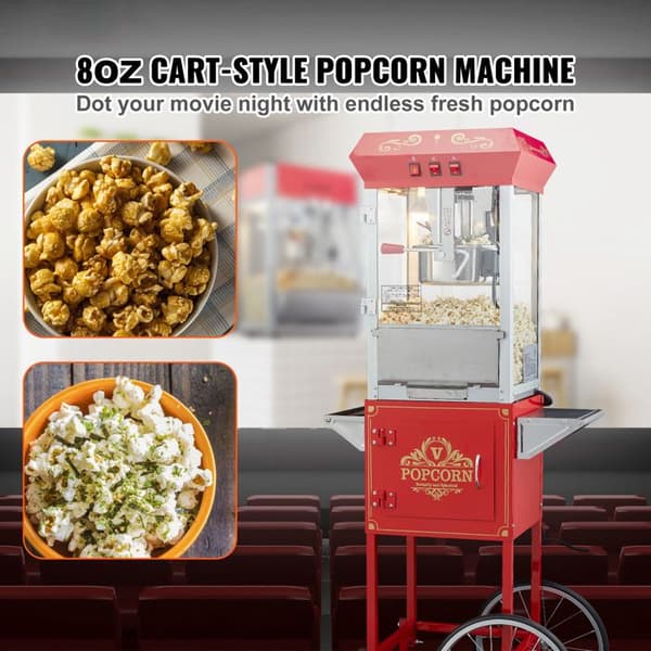 Popcorn-kone - DUOKU - NP08001SEC - 850 W - 8 oz - Punainen Röd