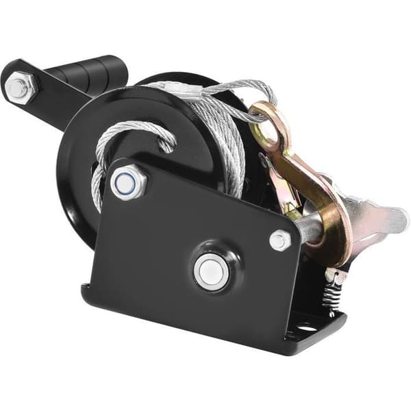 Manuell Winch - Dragkapacitet 800 lb - Robust Winch för Båttrailer - med 33 ft Stålkabel